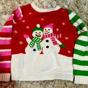 Girls 5-6 snowman sweater